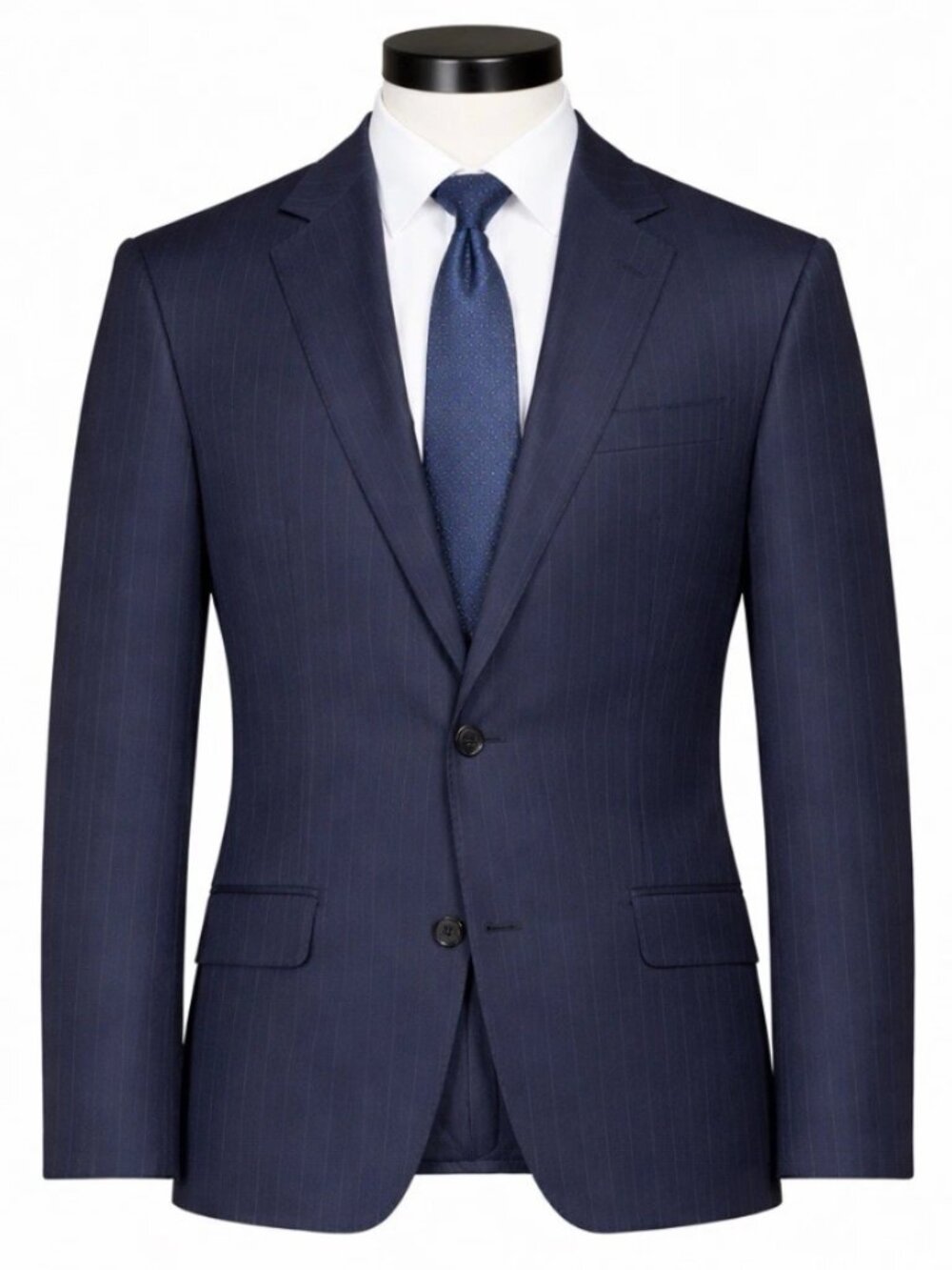 BOSS Hugo Boss Pasini/Movie Navy Pinstripe Wool Suit Jacket | Size 40R